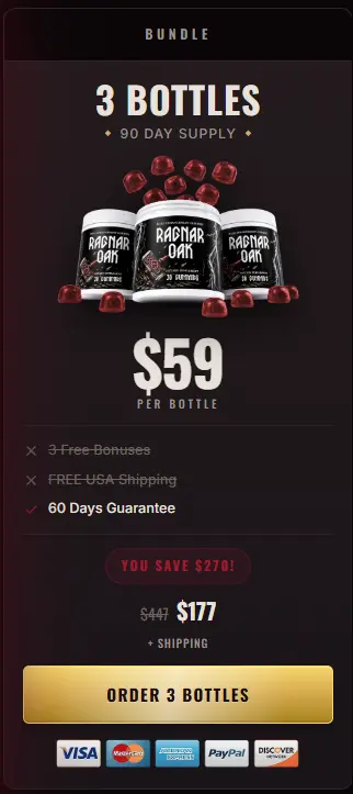 Ragnarok order 3 bottles